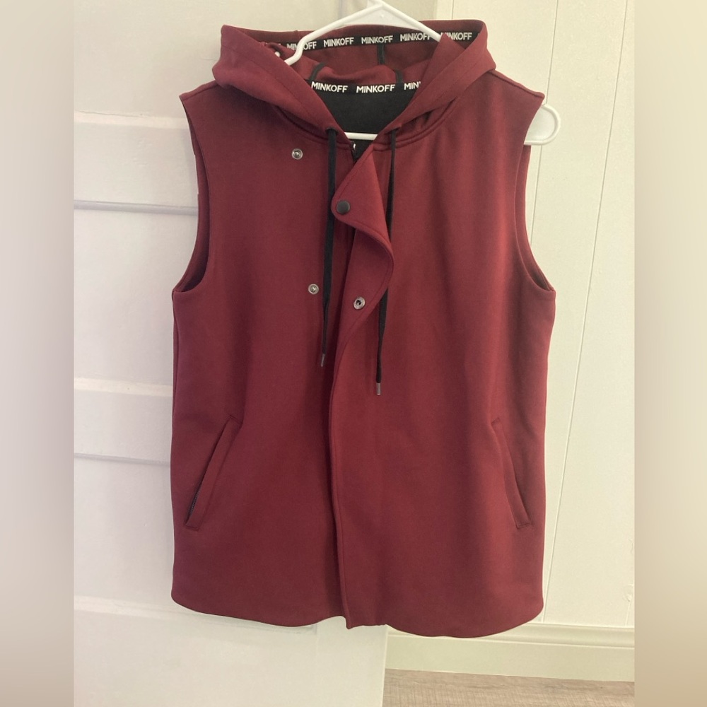 Rebecca Minkoff Maroon neoprene biker vest